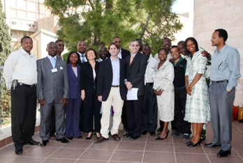 Some of the Pears Alumni of the International Master's in Public Health program, with Pears Foundation Executive Director Charles Keidan (Photo: Sasson Tiram)