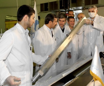 Mahmoud Ahmadinejad visits one of the iran's nuclear energy facilities